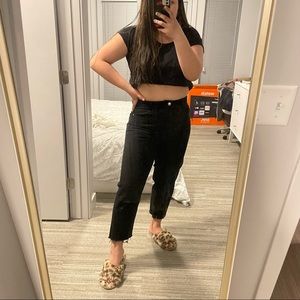 Zara High Waisted Straight Jeans